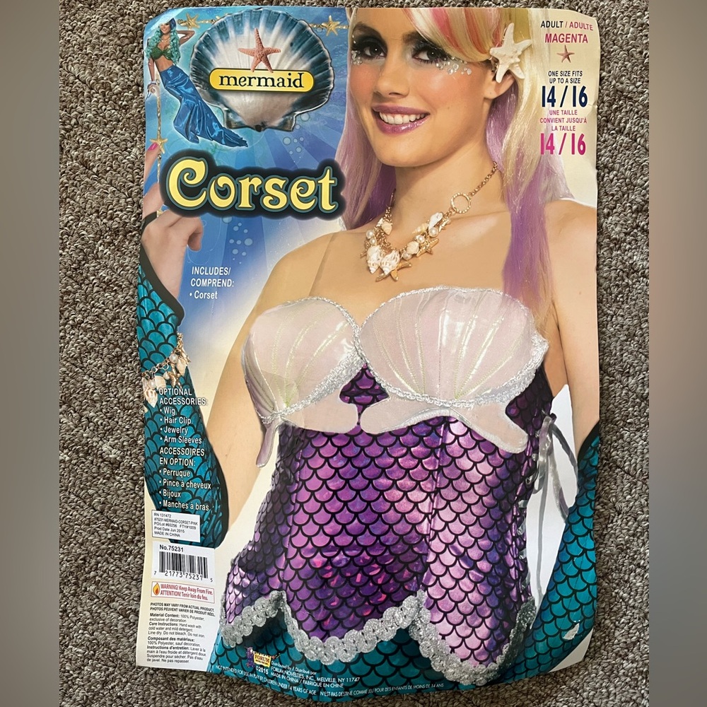 Mermaid Princess Costume with Wig
